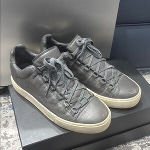 Balenciaga Gray and White Sneakers Sleek Modern Design